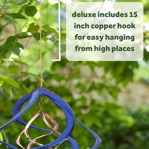 Red Carpet Studios 91092 14-Inch Cosmix Helix Wind Spinner, Deluxe with Hanger Red & Copper Finish in Kuwait