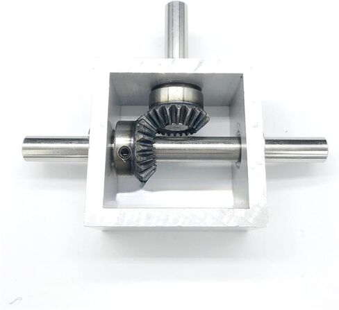 Miter Transmission 1pcs 90 Degree Bevel Gear Reduce Gearbox 1:1 Transmission Angle Device Commutator 10mm Shaft Gearbox 1.25 Module 20 Teeth Pinion Mechanical(Typeb) in Kuwait