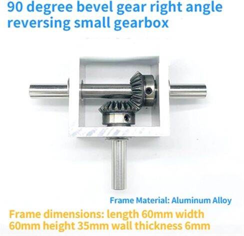 Miter Transmission 1pcs 90 Degree Bevel Gear Reduce Gearbox 1:1 Transmission Angle Device Commutator 10mm Shaft Gearbox 1.25 Module 20 Teeth Pinion Mechanical(Typeb) in Kuwait