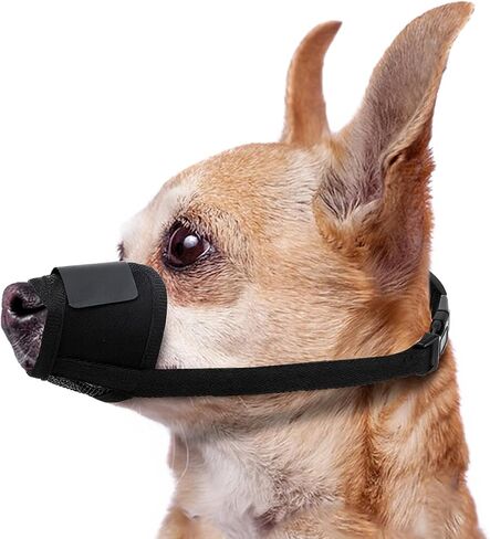 Mesh Dog Muzzles for Small Dogs Breathable Nylon Muzzle for Small Medium Sized and Short Snout Dogs Puppy Muzzle Prevents Biting Adjustable Dog Mouth Cover (S) in Saudi Arabia