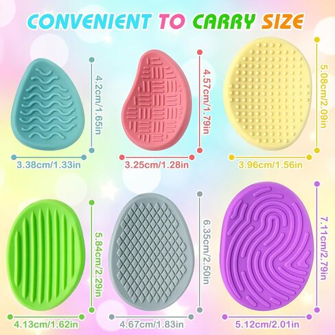 Fidget Toys for Kids Adults, 6Pcs Textured Sensory Stones for Autism ADHD Kids Calming，Silicone Worry Stones for Classroom Prizes Sensory Toys - Quiet Fidgets Toy for Students Anxiety Relief in Kuwait