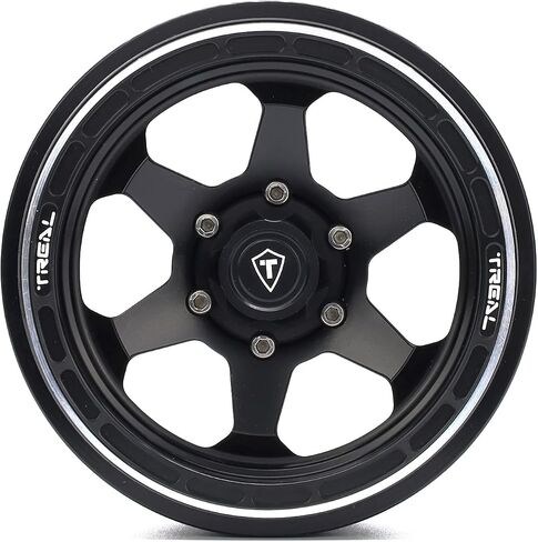 عجلات Treal SCX6 2.9 '' Beadlock Wheels (2) CNC Machined SCX6 ترقيات الأجزاء المتوافقة مع إطارات SCX6 المحورية 1/6 المقياس الصخور (التيتانيوم) in Kuwait