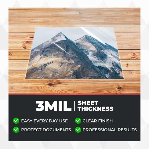 VViViD Premium Self-Adhesive Lamination 3Mil Sheets, Gloss Finish, 9" x 11.5" Letter Size (55 Pack) in Saudi Arabia