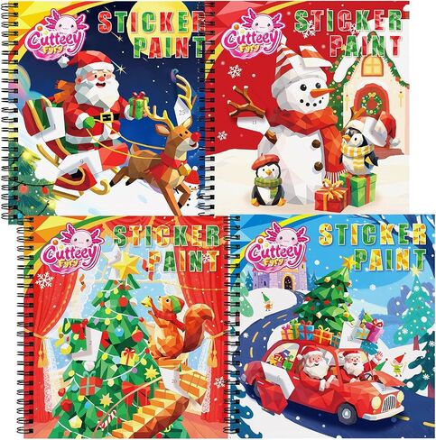 4pcs Paint by Number Sticker Book - Halloween Crafts & Acitivity Books For Kids Vens in Kuwait