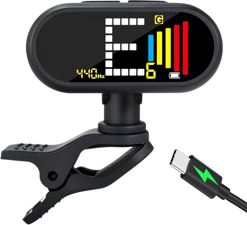 Ex Professional Clip -On Clip -On Through With With LCD - Clip chromatic Clip on Tuply for Acoustic Guitar و Guitar Guitar و Dourelele و Violin و Chromatic in Kuwait