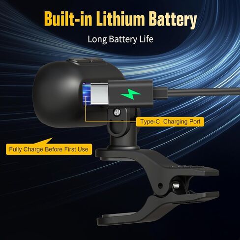 Ex Professional Clip -On Clip -On Through With With LCD - Clip chromatic Clip on Tuply for Acoustic Guitar و Guitar Guitar و Dourelele و Violin و Chromatic in Kuwait