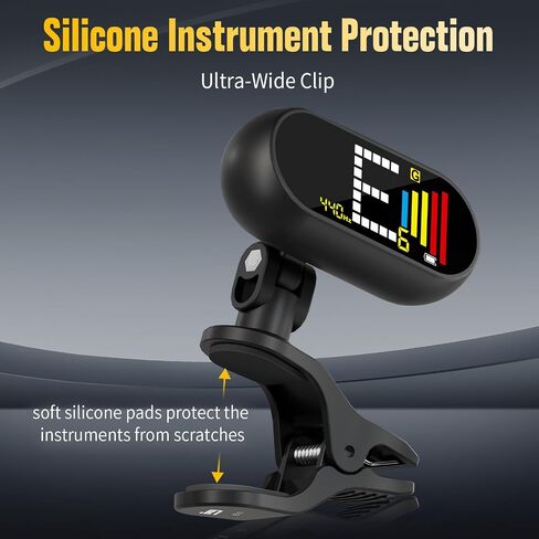 Ex Professional Clip -On Clip -On Through With With LCD - Clip chromatic Clip on Tuply for Acoustic Guitar و Guitar Guitar و Dourelele و Violin و Chromatic in Kuwait