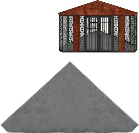 42.5 x 23.8 Inch Corner Crate Dog Bed Washable Dog Kennel Pad Furniture for Large Dogs Plush Crate Beds Pet Cage Sleeping Mat Pet Corner Side Table (Only Mat) in Saudi Arabia