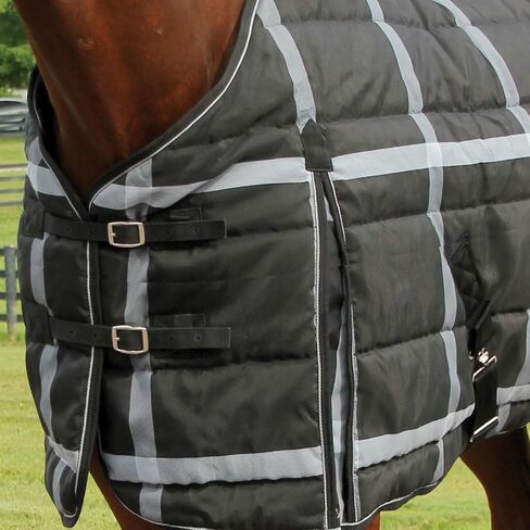 Country Pride Highland 1200D Midweight Stable Blanket (78, Black Plaid) in Saudi Arabia