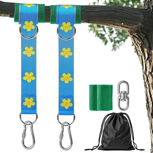 Safe Tree Swing Hanging Straps Kit, 3FT/10FT/15FT/20FT, Heavy Duty Holds 5500LBS Extra Long Adjustable Tree Swing Straps, Easy & Fast Way to Hang Any Swing or Hammock(20 FT) in Saudi Arabia