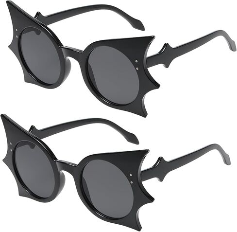 BAT Sunglasses Retro Punk Hip Hop Style Bkack نظارات شمسية للحياة اليومية في عيد الهالوين وأزياء الحفلات in Kuwait