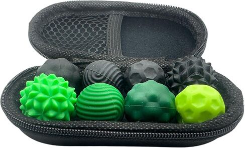 8 عبوة كرات السيليكون المغناطيسي مع الحمل العلبة (أسود وأخضر)-ألعاب تململ الحسية للإجهاد والقلق واضطراب فرط الحركة ونقص الانتباه والتوحد والتركيز | ألعاب مكتب هادئة للبالغين والأطفال in Kuwait