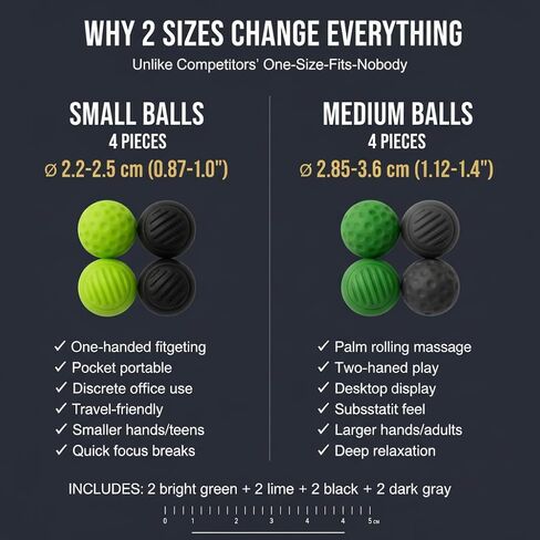 8 عبوة كرات السيليكون المغناطيسي مع الحمل العلبة (أسود وأخضر)-ألعاب تململ الحسية للإجهاد والقلق واضطراب فرط الحركة ونقص الانتباه والتوحد والتركيز | ألعاب مكتب هادئة للبالغين والأطفال in Kuwait