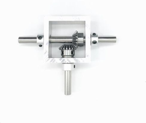 Miter Transmission 1pcs 1:1 Transmission 90 Degree Bevel Gearbox Double Output Shaft Reversing Gear Box Right Angle Mechanical Corner Steer Device Pinion Mechanical (Type 7) in Kuwait