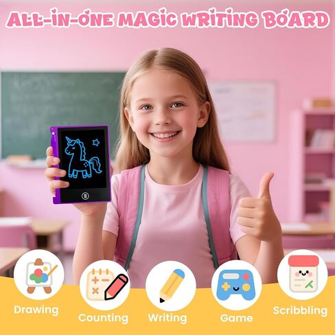 24 Pack 4.4 Inch Mini LCD Writing Tablet for Kids, Erasable and Reusable Toddler Doodle Board, Ideal School or Party Favors Gift for Age 3 Years Old and Above in Saudi Arabia