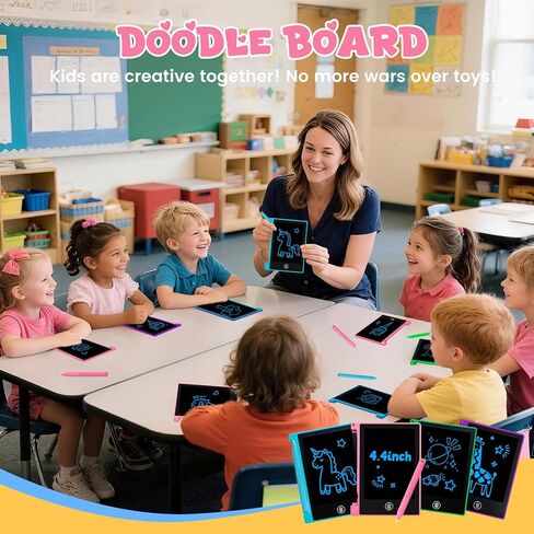24 Pack 4.4 Inch Mini LCD Writing Tablet for Kids, Erasable and Reusable Toddler Doodle Board, Ideal School or Party Favors Gift for Age 3 Years Old and Above in Saudi Arabia