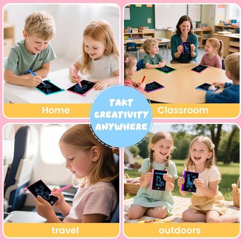 24 Pack 4.4 Inch Mini LCD Writing Tablet for Kids, Erasable and Reusable Toddler Doodle Board, Ideal School or Party Favors Gift for Age 3 Years Old and Above in Saudi Arabia