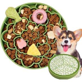 Slow Feeder Dog Bowls, Silicone Puzzle Feeder, Anti-Choking Maze Dog Food Bowl with Non-Slip Suction Cup for Medium & Small Breeds, Fast Eating Prevention, Boredom and Anxiety Reducer in Kuwait