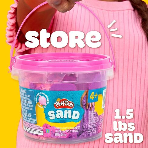 Play-Doh Sand Bucket و Teal و Purple Cotton Candy معطرة ، 1.5 رطل من الرمال في دلو يمكن إعادة بيع in Kuwait