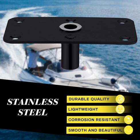 2 Pcs Boat Seat Base Mount Boat Seat Pedestal Base Mount Plate for 3/4" Pin Post Socket Heavy Duty Marine Pedestal Accessories for Marine Fishing in Saudi Arabia