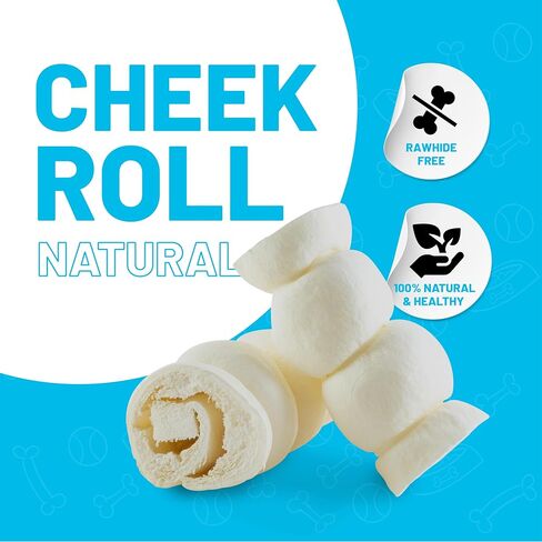 Sitka Farms Cheek Roll Natural 3-4" (Printed Bag X 3 UN) (3 Count, Natural) in Kuwait