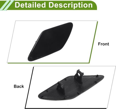 Front Right Bumper Headlight Washer Nozzle Cover Cap No.95862830200 Bumper Trim Nozzle Cover for Porsche Cayenne 2011-2014 Silver Tone Plastic 1 Pcs in Saudi Arabia