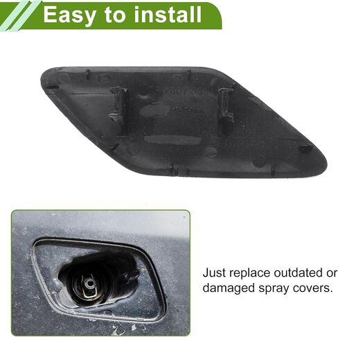 Front Right Bumper Headlight Washer Nozzle Cover Cap No.95862830200 Bumper Trim Nozzle Cover for Porsche Cayenne 2011-2014 Silver Tone Plastic 1 Pcs in Saudi Arabia