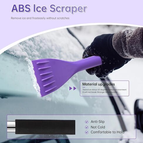 49.2 بوصة مكشطة ثلج مع فرشاة الثلج ، كاشفات ثلج لزجاج أمامي السيارة ، أداة إزالة الثلج القابلة للتمديد لنافذة السيارة مع قبضة الرغوة ، رأس فرشاة سيليكون 360 درجة للسيارات السيارات السيارات (Orange) in Kuwait