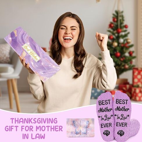 Birthday Gifts for Women with Novelty Cat Socks, Funny Mom Birthday Gifts with Pop Up Greeting Card, Cat Lover Gifts for Women in Saudi Arabia