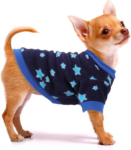 2 Pieces Dog Sweaters for Small Dogs Girl Fall Winter Fleece Dog Clothes Soft Warm Puppy Sweater Doggie Coat Pet Cloting for Chihuahua Yorkie Polka dots Leopard Print, XXS in Saudi Arabia