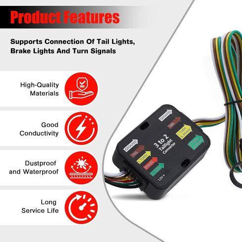 56208 Vehicle-Side Custom 4-Pin Trailer Wiring Harness for 2014-2018 Jeep Cherokee Trailhawk/Latitude/Limited/Sport/Overland/2016, 4-Pin Trailer Wiring Kit for Jeep Cherokee in Saudi Arabia