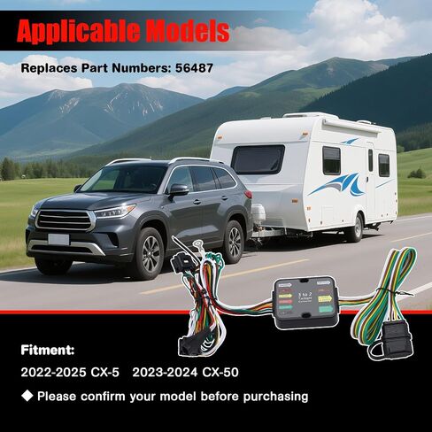 56208 Vehicle-Side Custom 4-Pin Trailer Wiring Harness for 2014-2018 Jeep Cherokee Trailhawk/Latitude/Limited/Sport/Overland/2016, 4-Pin Trailer Wiring Kit for Jeep Cherokee in Saudi Arabia
