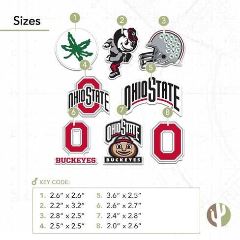 Desert Cactus The University University University Sticker Osu Buckeyes Vinyl Scals Laptop Water Bottle Scrapbook T2 (2024 Championship) in Kuwait