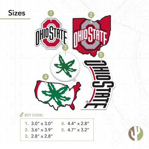 Desert Cactus The University University University Sticker Osu Buckeyes Vinyl Scals Laptop Water Bottle Scrapbook T2 (2024 Championship) in Kuwait