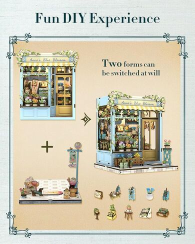 Cutefun Book Nook Kit - DIY Miniature Dollhouse Kit for Adults and Teens, Barbershop Mini House Building Kit with LED Bookshelf Insert Decor Creative Gifts (John's Hair Salon) in Kuwait