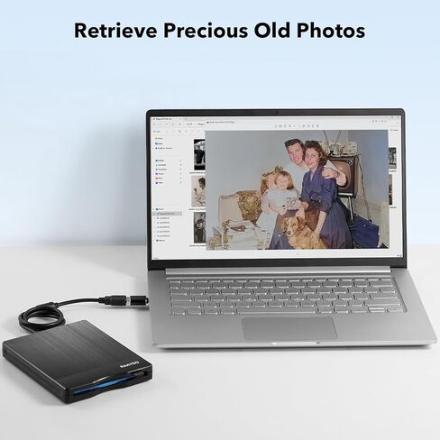 RAAYOO USB قارئ القرص المرن، 3.5 بوصة خارجي محمول 1.44 ميجا بايت FDD محرك الأقراص المرنة لنظام التشغيل Windows 7/8/2000/XP/Vista PC كمبيوتر محمول سطح المكتب الكمبيوتر المحمول - أسود in Kuwait