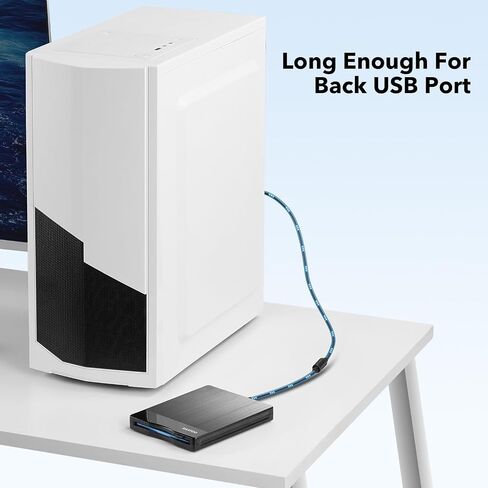 RAAYOO USB قارئ القرص المرن، 3.5 بوصة خارجي محمول 1.44 ميجا بايت FDD محرك الأقراص المرنة لنظام التشغيل Windows 7/8/2000/XP/Vista PC كمبيوتر محمول سطح المكتب الكمبيوتر المحمول - أسود in Kuwait