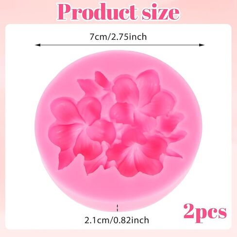 7 تجويف وردة الفاوانيا فندان قوالب ، قوالب شمعة الزهرة ، قوالب سيليكون زهرة لكعكة الحلوى الهلام تزيين الشموع الصابون الصابون صنع الزهور راتنج الشمع الحرف اليدوية in Kuwait