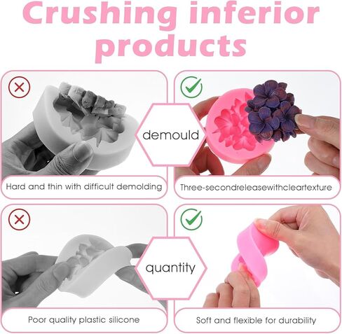 7 تجويف وردة الفاوانيا فندان قوالب ، قوالب شمعة الزهرة ، قوالب سيليكون زهرة لكعكة الحلوى الهلام تزيين الشموع الصابون الصابون صنع الزهور راتنج الشمع الحرف اليدوية in Kuwait