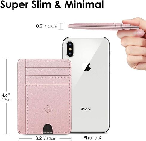 Fintie Slim Minimalist Pocket Pocket Wallet ، RFID Working Card Card Card Card Cards with Window for Men Women (Sandy Wave) in Saudi Arabia