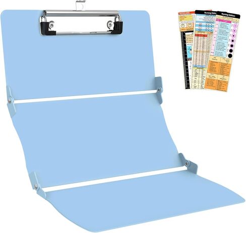 Trustnice Nursing Clipboard Foldable DIY Edition Medical Cheat Sheets Aluminum 3 Layers Foldable Clipboards Pocket Size Profile Clip Nurse Clipboards Notepad for Nurses Students, Teachers, Coaches in Kuwait