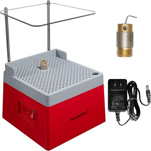 Stained Glass Grinder Mini DIY Grinding Tool, 9V 3.5A Portable Glass Grinder Kit with 5/8" Diamond Grinder Bit for Glass Processing Arts Etc. (Red) in Saudi Arabia