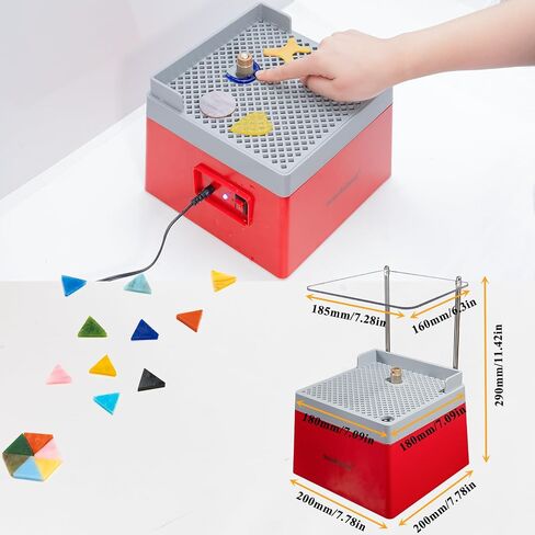 Stained Glass Grinder Mini DIY Grinding Tool, 9V 3.5A Portable Glass Grinder Kit with 5/8" Diamond Grinder Bit for Glass Processing Arts Etc. (Red) in Saudi Arabia