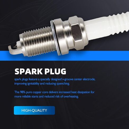 PR5ES Spark Plug Compatible with Buick Skyhawk,Chevrolet Chevy II Biscayne,Dodge Charger,Ford Courier,GEO Spectrum,GMC S15 Pickup,International MS1210,Plymouth Belvedere,Pontiac Firefly J2000 in Saudi Arabia