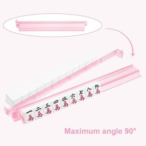 Mahjong Racks with Pushers 4PCS Set Majiang Tile Holder Acrylic Mahjong Racks Accessories and Gifts in Kuwait