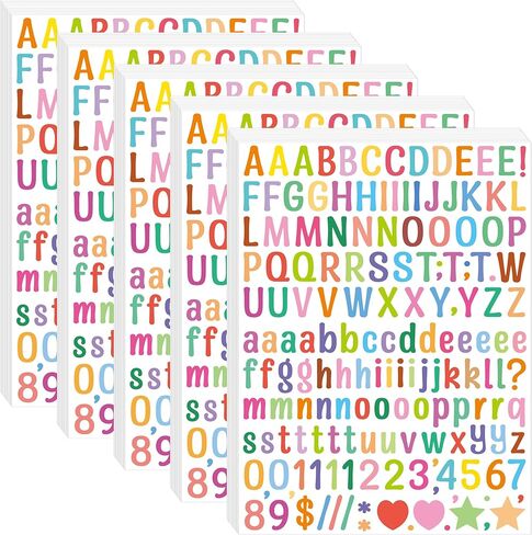 9840 PCS 60 ملصقات رسائل ملصقات 0.5in alphabet ملصقات 1/2 بوصة صغيرة الفينيل ذاتي للاصطدام أرقام ABC رسائل لزجاجات المياه SCRABBOOKING SCRAPBOOKING SCROPEL SIGN in Kuwait