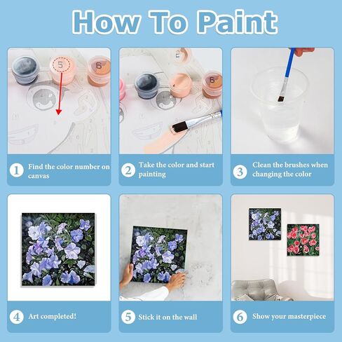 hkejoi 2 Pack Hummingbird Paint by Numbers with Frame, Hummingbird Paint by Numbers for Adults with Easel, DIY Crafts Painting by Number for Gift Home Wall Decor 8x12inch in Kuwait
