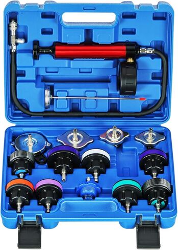 مجموعة اختبار ضغط سائل التبريد WNZ ، مجموعة اختبار ضغط الرادياتير 28pc ، مجموعة اختبار ضغط نظام تبريد الرادياتير مع مضخة الفراغ تطهير وإعادة الملء أداة in Kuwait