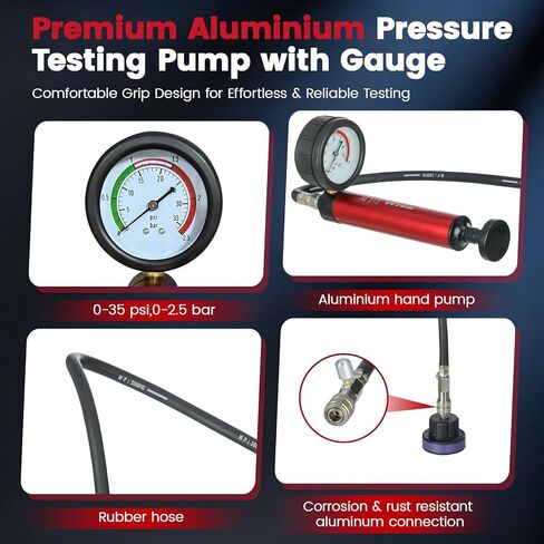 مجموعة اختبار ضغط سائل التبريد WNZ ، مجموعة اختبار ضغط الرادياتير 28pc ، مجموعة اختبار ضغط نظام تبريد الرادياتير مع مضخة الفراغ تطهير وإعادة الملء أداة in Kuwait