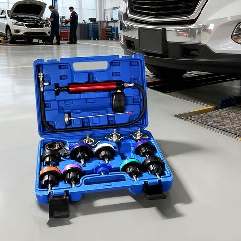 مجموعة اختبار ضغط سائل التبريد WNZ ، مجموعة اختبار ضغط الرادياتير 28pc ، مجموعة اختبار ضغط نظام تبريد الرادياتير مع مضخة الفراغ تطهير وإعادة الملء أداة in Kuwait